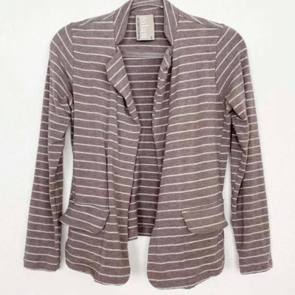 Dolan Anthropologie Ava Striped Knit Blazer Jacket